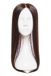 Peruca Partiala Naturala Monofilament Saten Inchis